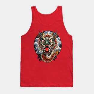 Japanese Dragon Retro Cartoon Tank Top